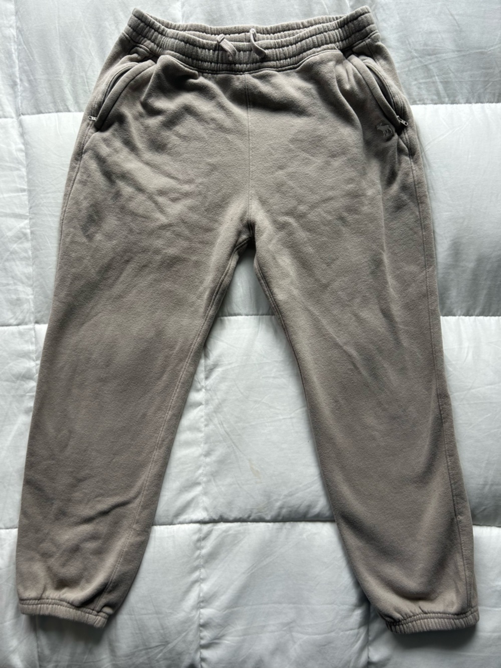 Abercrombie Kids Tan Fleece Joggers Size 17-18